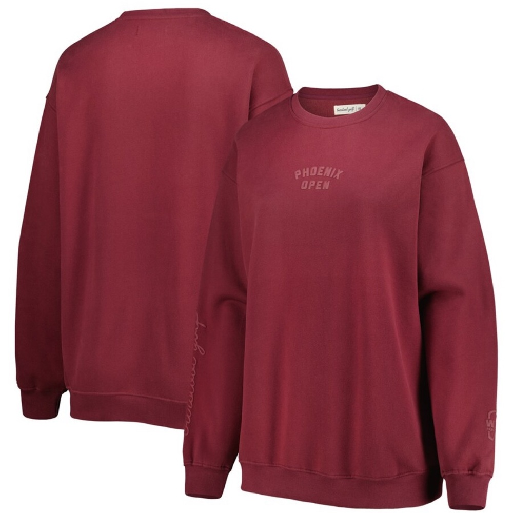 Maroon Phoenix Open Waste Management Pullover Sweatshirt Size Small